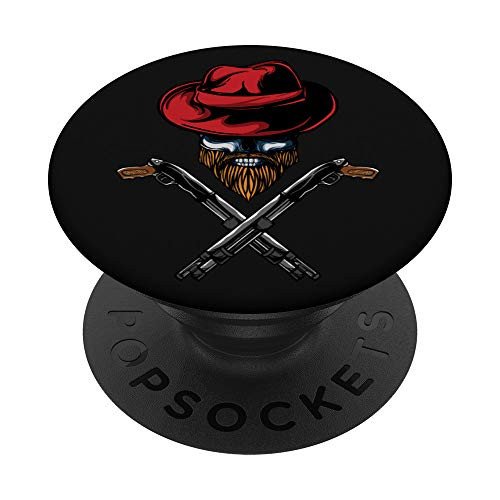 Mafia man with red cap Gaming Gifts for Gamer Video Games PopSockets Grip and Stand for Phones and Tablets