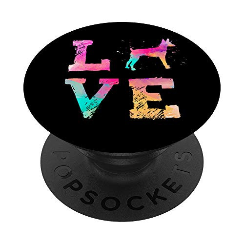 Colorful Toy Fox Terrier Dog Love-r Mom Black PopSockets Grip and Stand for Phones and Tablets Colorful Toy Fox Terrier Dog Love-r Mom Black PopSockets Grip and Stand for Phones and Tablets