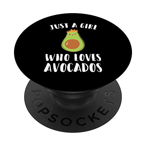 Avocado Gifts for Women Just A Girl Who Loves Avocados PopSockets PopGrip Swappable Grip for Phones   Tablets