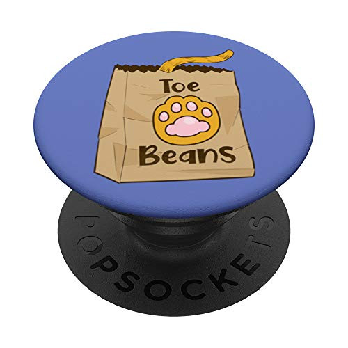 Toe Beans Cute Kitty Paw Pet Cat Lover Feline Foot Toebeans PopSockets Grip and Stand for Phones and Tablets