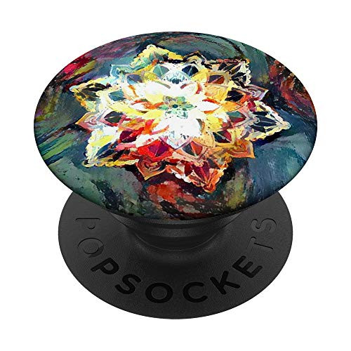 Artistic Mandala Grip Design Colorful Painting Style PopSockets Grip and Stand for Phones and Tablets