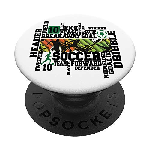 Soccer Number 10 Ten Pattern Decor PopSockets Grip and Stand for Phones and Tablets