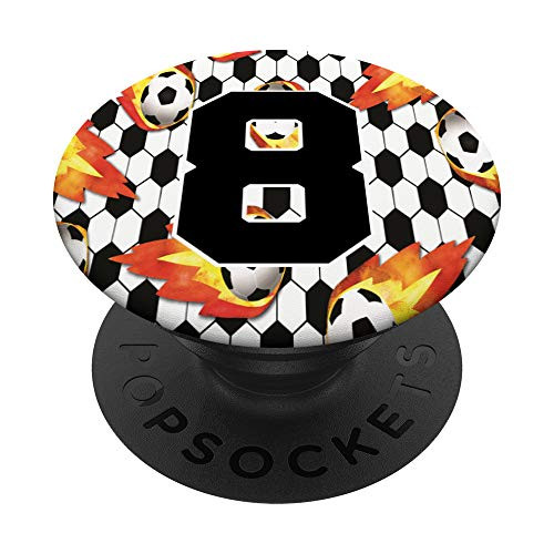 Soccer Number 8 Eight PopSockets Grip and Stand for Phones and Tablets