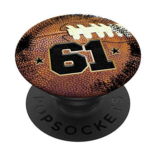 American Football Jersey Number 61 PopSockets PopGrip Swappable Grip for Phones   Tablets