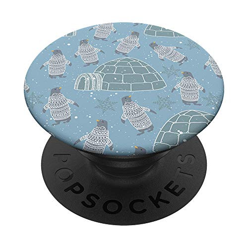 Cute Winter Christmas Blue Penguin Igloo Ice and Snow PopSockets Grip and Stand for Phones and Tablets Cute Winter Christmas Blue Penguin Igloo Ice and Snow PopSockets Grip and Stand for Phones and Tablets