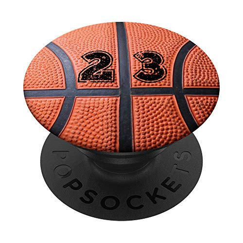 Basketball Player 23 Back No 23 B-Ball PopSockets Grip and Stand for Phones and Tablets