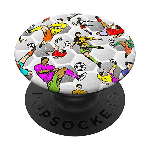 Soccer Gift Decor Football Futbal Player PopSockets Grip and Stand for Phones and Tablets