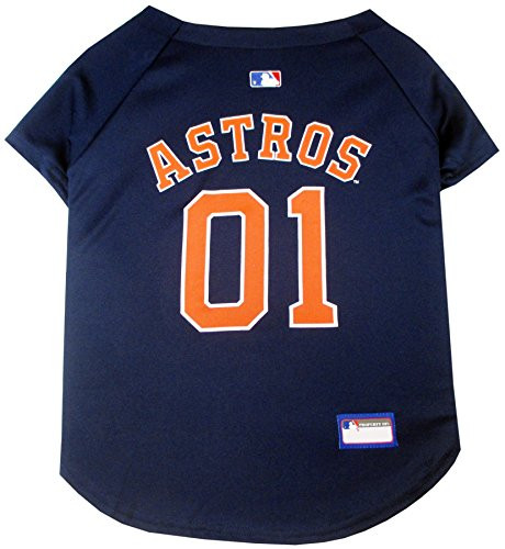 Pets First MLB Houston Astros Dog Jersey X-Small_ - Pro Team Color Baseball Outfit