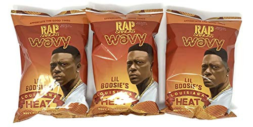 Rap Snacks 2_75 oz Potato Chip Bags Pack of 3 Lil Boosie - Louisiana Heat