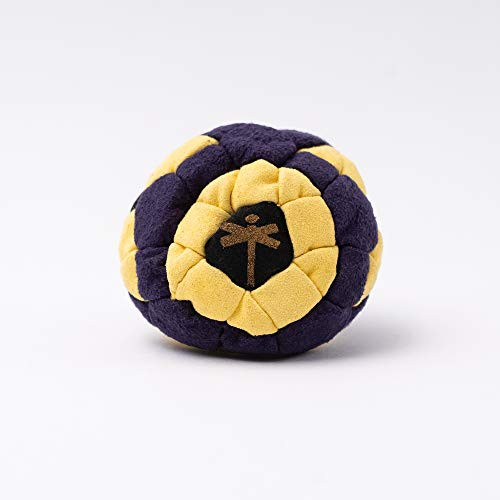 Dragonfly Footbags Purple Yellow Black Bullseye 62 Panel Metal Filled Hacky Sack