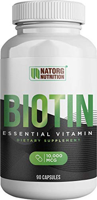 Biotin 10000 mcg with Calcium 90 Veggie Capsule by Natorg Nutrition Biotin 10000 mcg with Calcium 90 Veggie Capsule by Natorg Nutrition