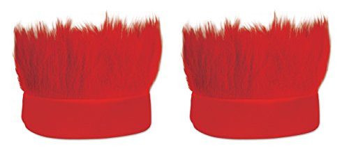 Beistle Hairy Headband 2 Piece Red