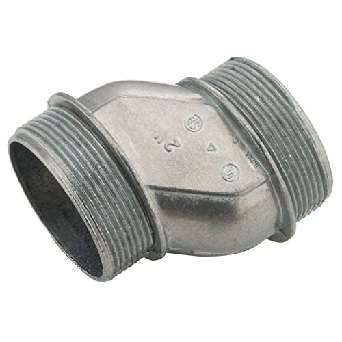 Hubbell-Raco 1458-3 Nipple, Offset 3/4-Inch, 2-Inch Trade Size, Threaded, Zinc