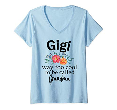 Womens Gigi Shirt For Grandma Gigi Christmas Gifts Grandchildren V-Neck T-Shirt Womens Gigi Shirt For Grandma Gigi Christmas Gifts Grandchildren V-Neck T-Shirt