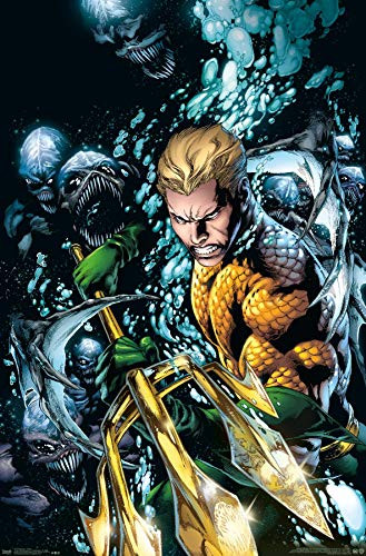 Trends International DC Comics - Aquaman - Trident Wall Poster 14_725 x 22_375 Premium Unframed