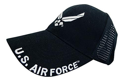EAGLE CREST Navy Blue US Air Force USAF Cap Hat with Wings Mesh - Adjustable Breathable - One Size Fits Most