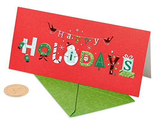 Papyrus Money Holder Christmas Cards Boxed Happy Holidays 16-Count