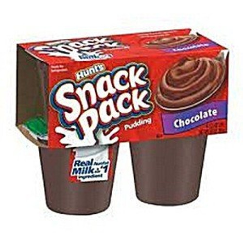 Hunts Snack Packs Pudding and Tapioca Choices 4 Cups 13oz Package Pack of 4 Choose By Flavor Chocolate