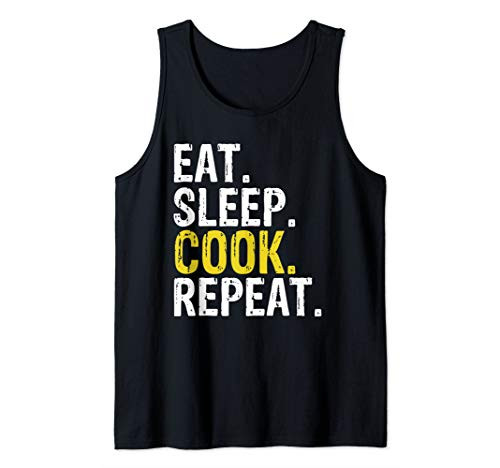 Eat Sleep Cook Repeat Chef Gift Tank Top
