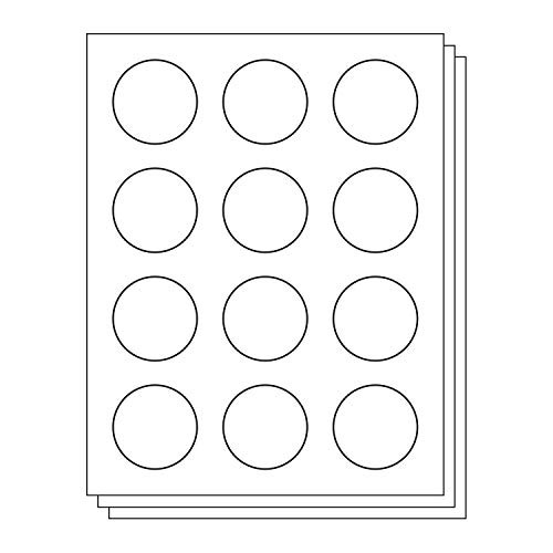 2 inch Round Labels - 12 per Sheet 600 Circle Stickers 50 Sheets for Inkjet   Laser Printers by OfficeSmartLabels