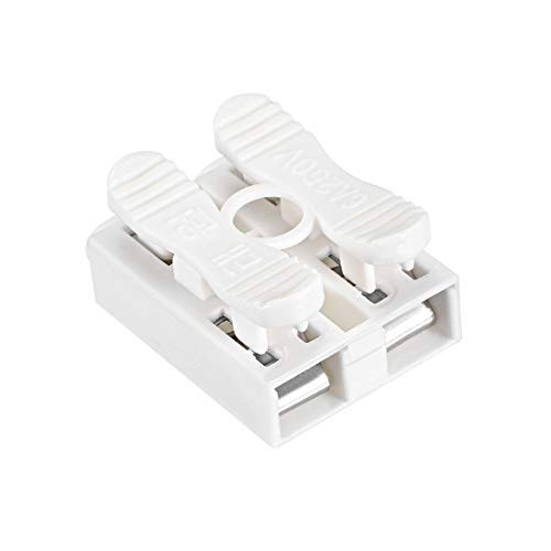 uxcell Spring Wire Connectors Quick Connector Press Type Terminal Barrier Block 2 Positions 50pcs
