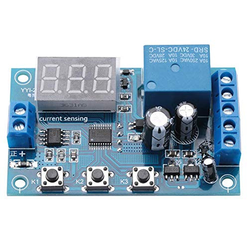 Enrilior 512_24V 0-10A DC Current Detection Sensing Module Overcurrent Protection Relay Module 24VDC