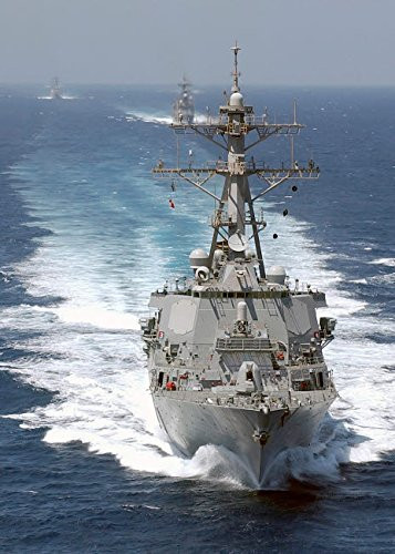 Posterazzi Poster Print Collection the Guided Missile Destroyer Uss Donald Cook Leads a Five-Ship Armada Stocktrek Images 11 x 17 Multicolored
