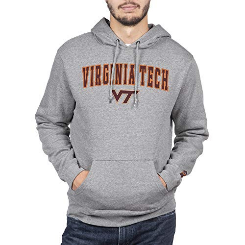 Top of the World Virginia Tech Hokies Mens Gray Applique Arch Hoodie Sweatshirt X-Large