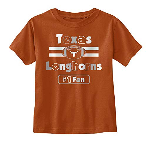 NCAA Texas Longhorns Boys University of Texas Auggie Short Sleeve T-Shirt Texas Orange 3T 