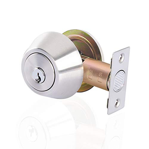 Single Cylinder Deadbolt Door Locks with Keyed for Entry Door PrivacyPassage?Satin Stainless Steel