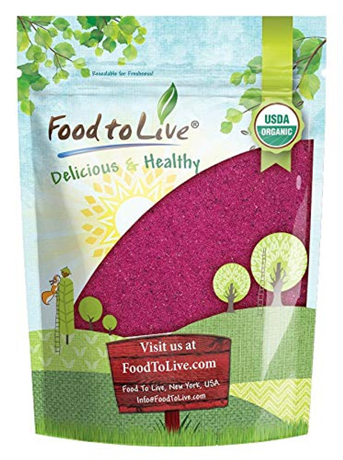 Organic Red Dragon Fruit Powder 4 Ounces  Non-GMO Freeze-Dried Pitaya Raw Pitahaya Vegan Superfood Bulk Non-Irradiated Rich in Vitamins and Minerals Great for Drinks