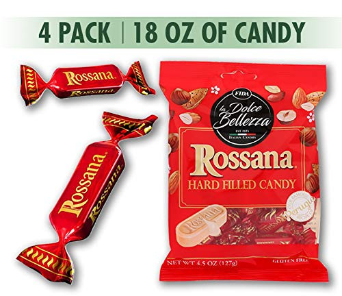 Fida Hard Filled Italian Candy Rossana 18 oz 4_5 Ounce Bag Pack of 4