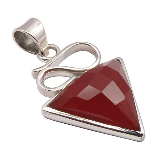 SilverStarJewel Natural Carnelian Pendant 1_5 925 Pure Silver New Gemstone SilverStarJewel Natural Carnelian Pendant 1_5 925 Pure Silver New Gemstone
