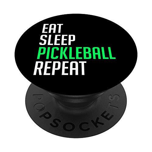 Sports Player Eat Sleep Pickleball Repeat Pickleball PopSockets Grip and Stand for Phones and Tablets
