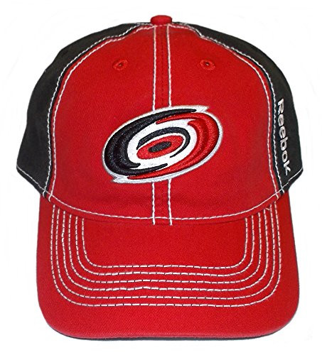 Reebok Carolina Hurricanes Slouch Adjustable Strap Hat - OSFA - EU25Z Red Black