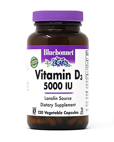 BlueBonnet Bluebonnet Vitamin D3 5000 IU Vegetable Capsules 120 Count 743715003699
