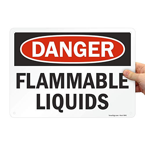 SmartSign Danger - Flammable Liquids Sign  10 x 14 Plastic