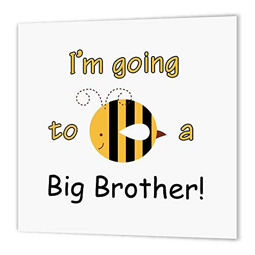 3dRose ht-157418-2 IM Going to Be A Big Brother Iron on Heat Transfer 6 by 6 for White Material