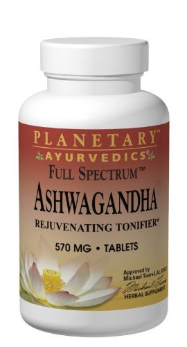 Planetary Herbals Ashwagandha Full Spectrum by Planetary Ayurvedics 570mg Rejuvenating Tonifier 120 Tablets