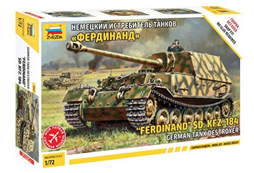 Zvezda 5041 - German Tank Destroyer Ferdinand - Plastic Model Kit Scale 172 98 Details Lenght 4_5