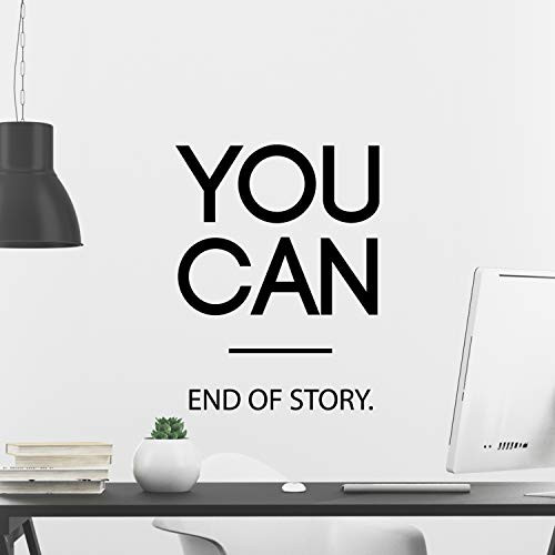 My Vinyl Story You CAN End of Story Wall Decal Inspirational Wall Decal Motivational Office Decor Quote Inspired Motivated Positive Wall Art Vinyl Gym Sticker School Classroom Decor