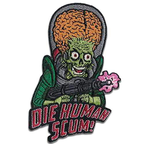 Retro A Go Go Mars Attacks Human Scum Embroidered Patch Retro A Go Go Mars Attacks Human Scum Embroidered Patch