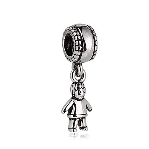 Dangle Charms Little Boy 925 Sterling Silver Kid Beads fit for DIY Charms Bracelets