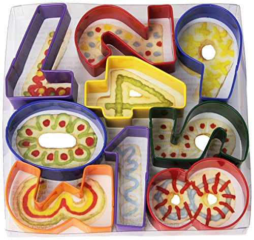 R&M International 1998 Numbers 3" Cookie Cutters, Assorted Colors, 9-Piece Set