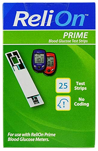 ReliOn Prime Blood Glucose Test Strips 25