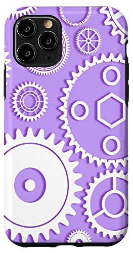 iPhone 11 Pro Pastel Purple Steampunk Gears Women Engineer Phone Gift Case