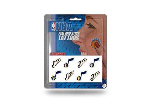 Rico Industries NBA Utah Jazz Face Tattoos, 8-Piece Set