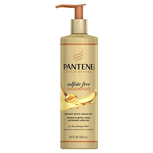 Pantene, Argan Oil Shampoo, Sulfate Free, Pro-V Gold Series, for Natural and Curly Textured Hair, 8.5 fl oz