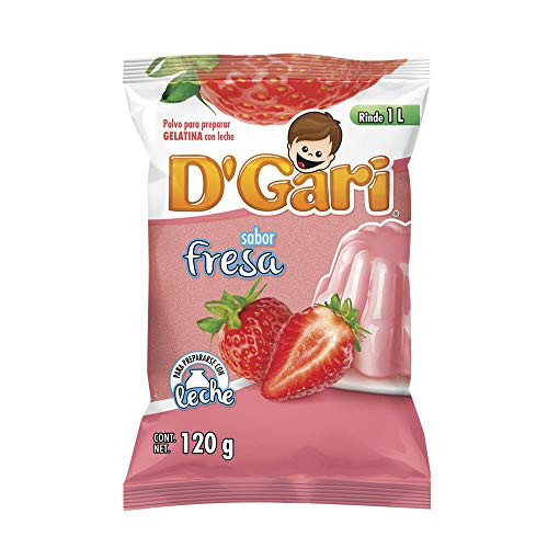 DGari Gelatin Dessert Strawberry- Dgari fresa 5 pack STRAWBERRY