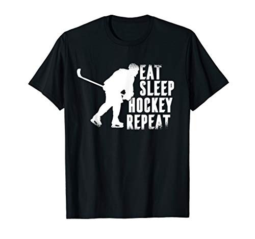 Eat Sleep Hockey Repeat - Funny Quote Hockey Player Gift T-Shirt